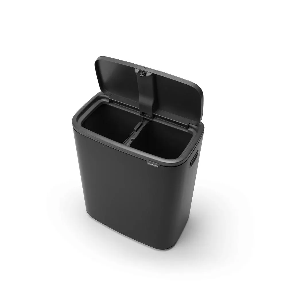[221484] Brabantia Bo Touch Bin 2 x 30 liter - Matt Black.webp