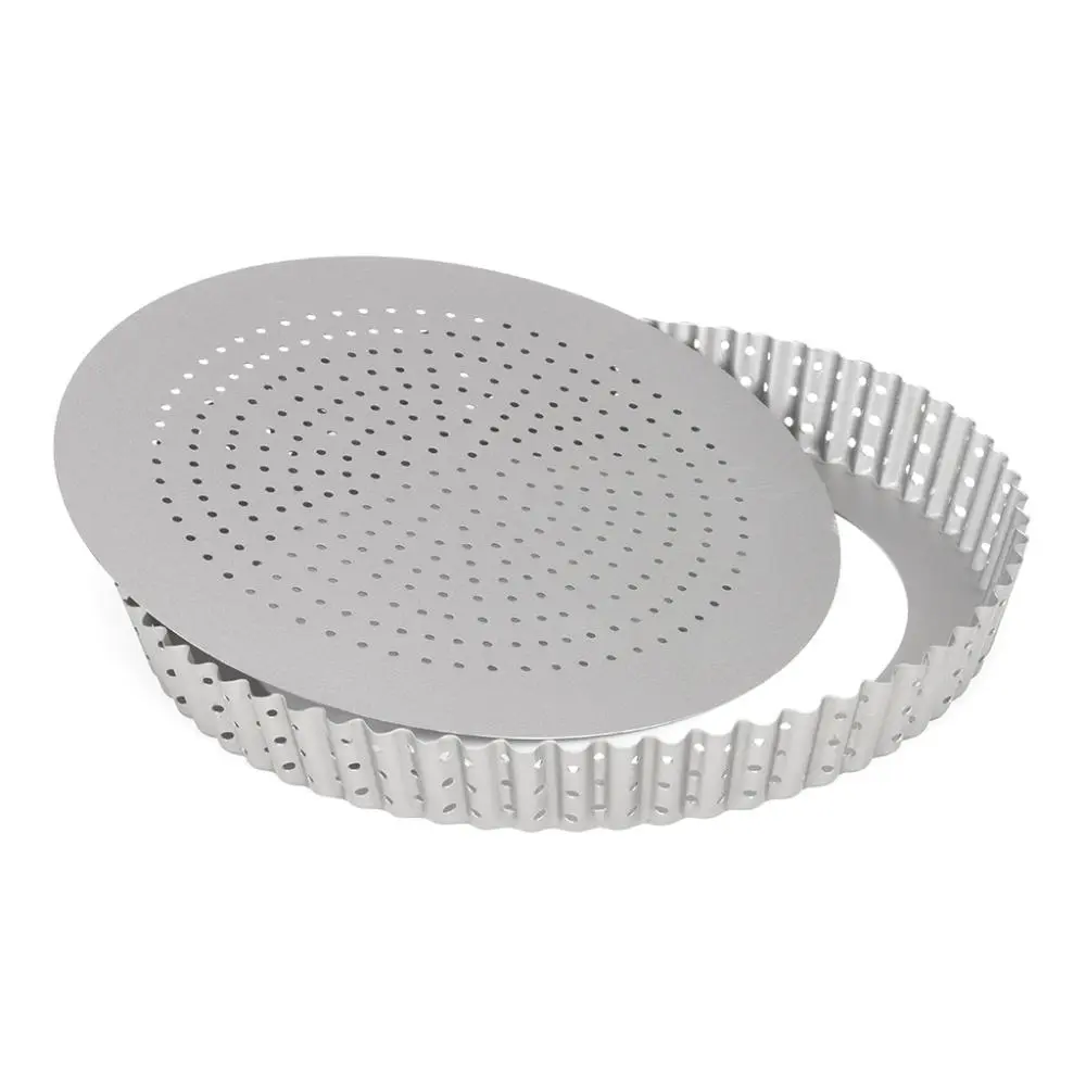 Patisse taartvorm geperforeerd silver top losse bodem 24cm