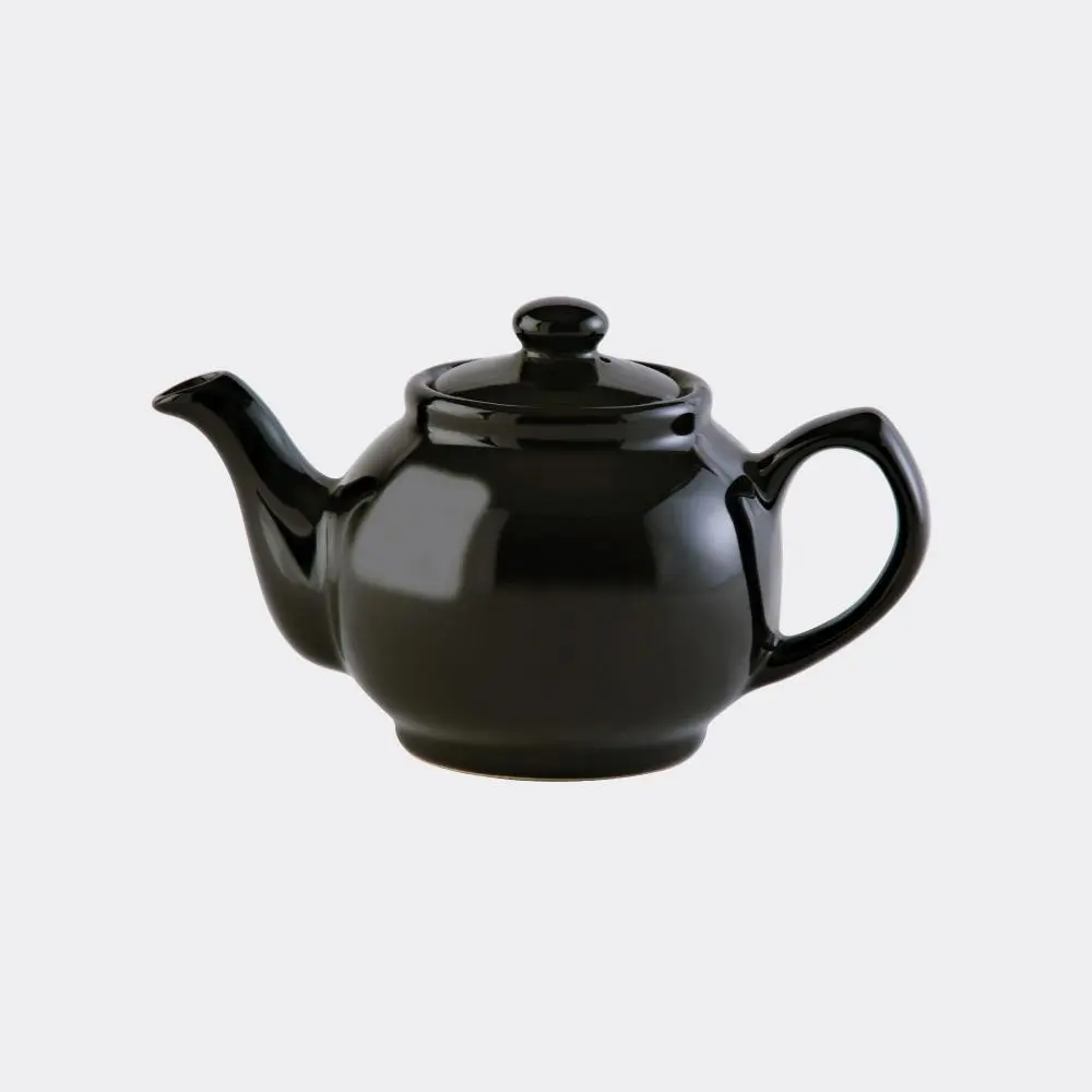 Price & Kesington 2kops theepot glazend zwart 450ML