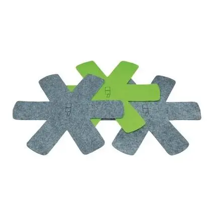 set van 3 pannenbeschermers, 2ass