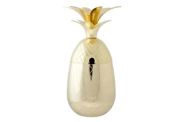 [1002047] Ananas beker 400ML goud