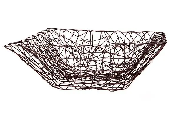 Fruitmand brons 32.5x32.5xH12cm