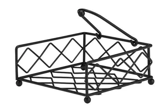 [6416003] Servethouder zwart 14x14x6cm