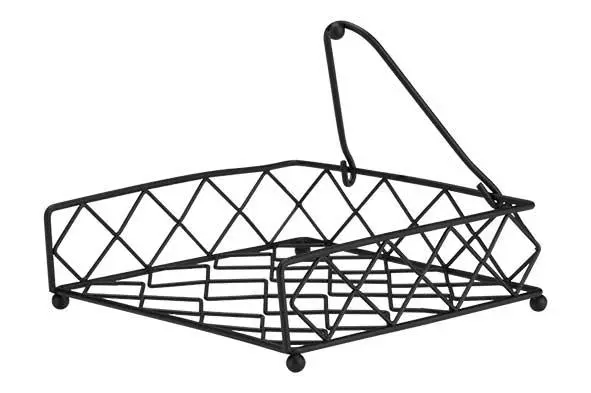 [6943023] Servethouder zwart 18.5x18.5x6cm