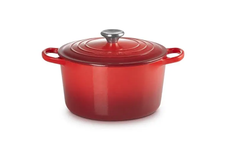 [21195240602430] Hoge braad-/stoofpan Kersenrood 24cm