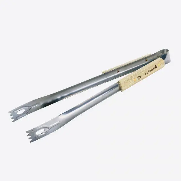 [BC-ACC-7069] Barbecook tang uit rvs en rubberhout 40cm