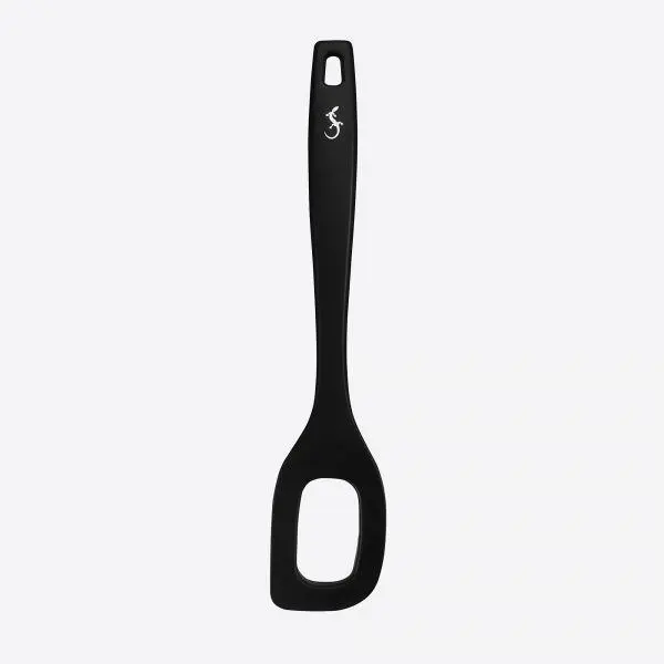 Lurch smart tool lepel met gat uit silicone zwart 28cm