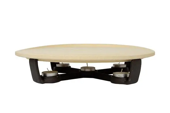[320510B] Pizza party hot stone basis in gietijzer D35XH8cm rond