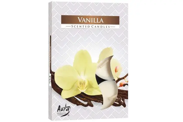 Set 6 theelichten vanille 4u