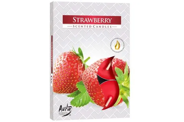 Set 6 theelichten aardbei 4u