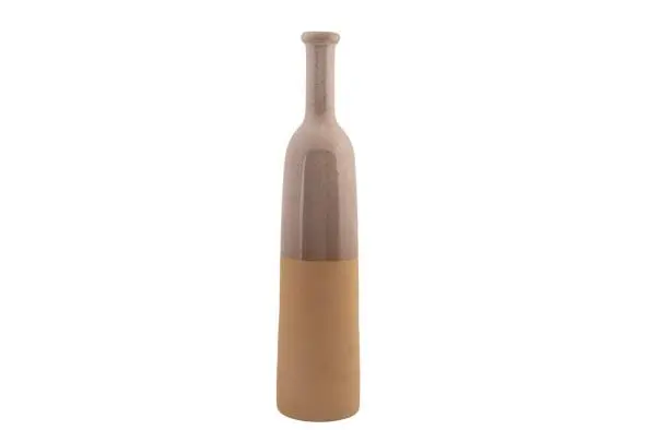 [1280266] Flesvaas bottom part sanded finish greige 10.5x10.5xH47cm