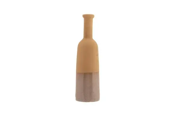 [1280157] Flesvaas top part sanded finish zand 10x10xH35cm