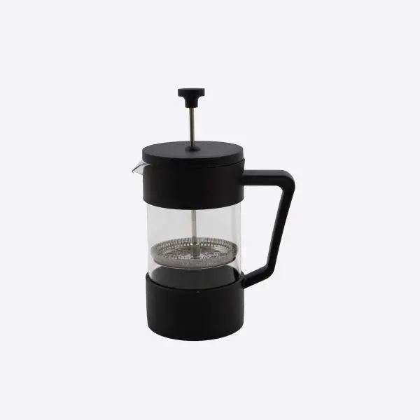 Point virgule french press cafetiere uit glas zwart 600ml