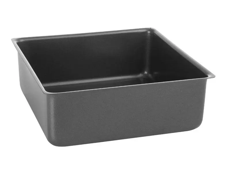 Cakevorm vierkant 20x20x8cm losse bodem