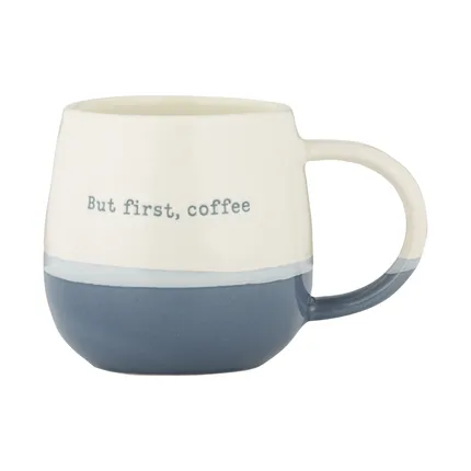 [RAY-0059-167] Price & Kensington mok uit aardewerk 'But First, Coffee' 340ml