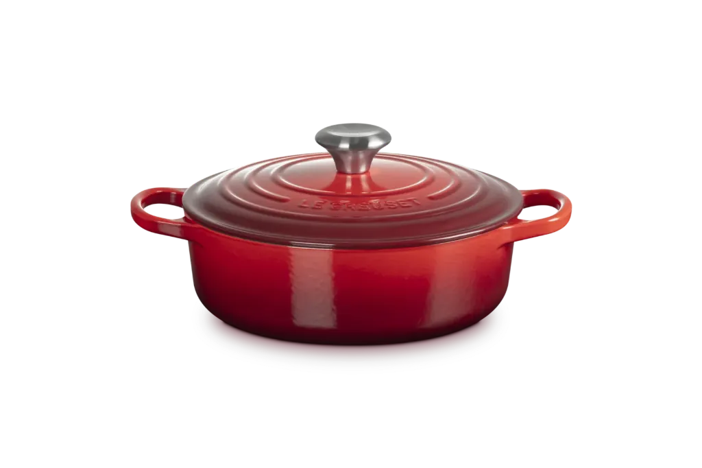 [21179240602430] Le Creuset stoofpan rond laag 24cm rood