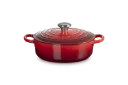 Le Creuset stoofpan rond laag 24cm rood