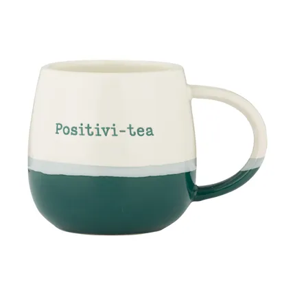 [RAY-0059-169] Price & Kensington mok uit aardewerk 'Positivi-tea' 340ml