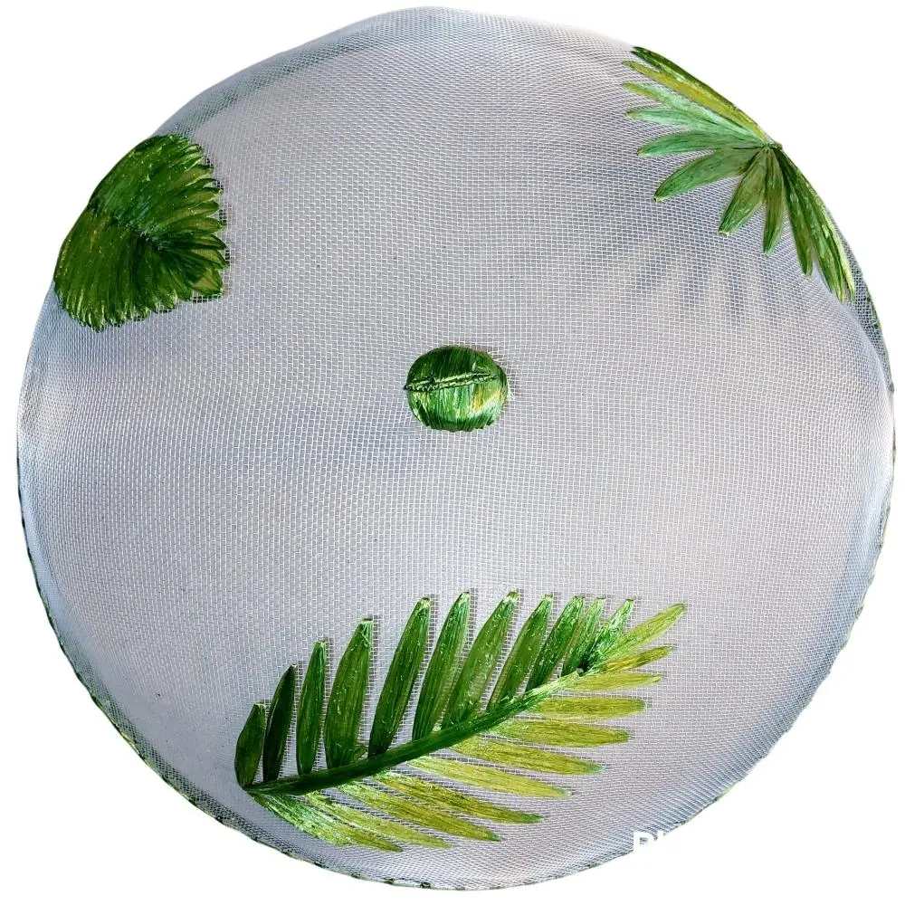 [VK355D17] Vliegenkap groene bladeren ⌀35.5cm