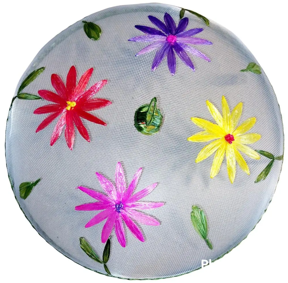 Vliegenkap vrolijke bloemen ⌀35.5cm