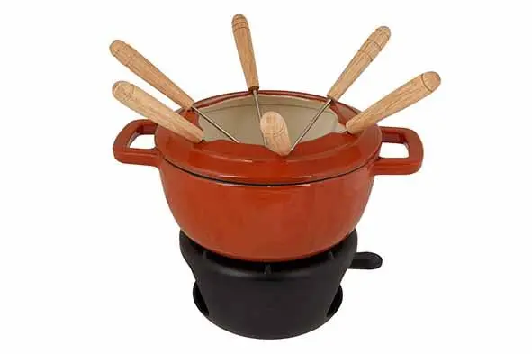 C&T Fontestic fondueset roest gietijzer