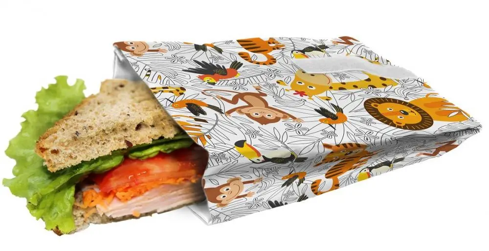 [VBFIH882] Lunchzak sandwich leeuwen 19x14cm