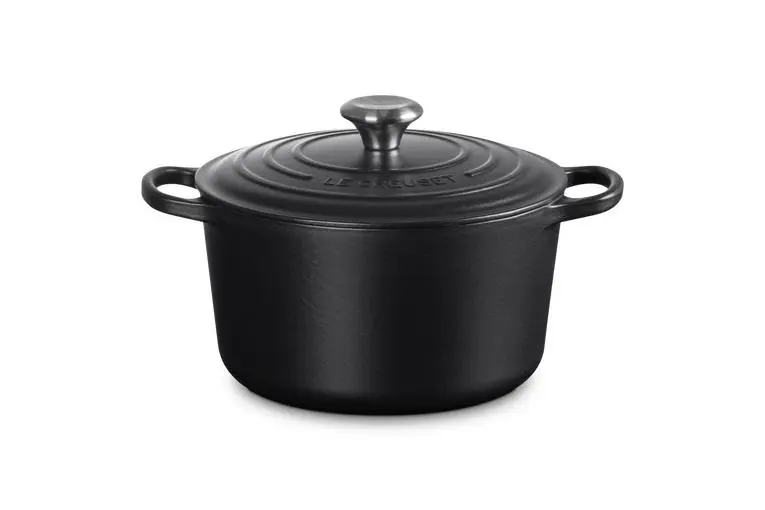 [21195240000430] Hoge braad-/stoofpan Mat zwart 24cm