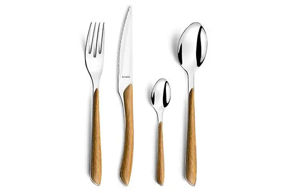 Eclat nature bestekset set16 bruin