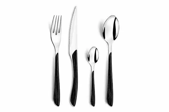 Eclat nature bestekset set 16 zwart