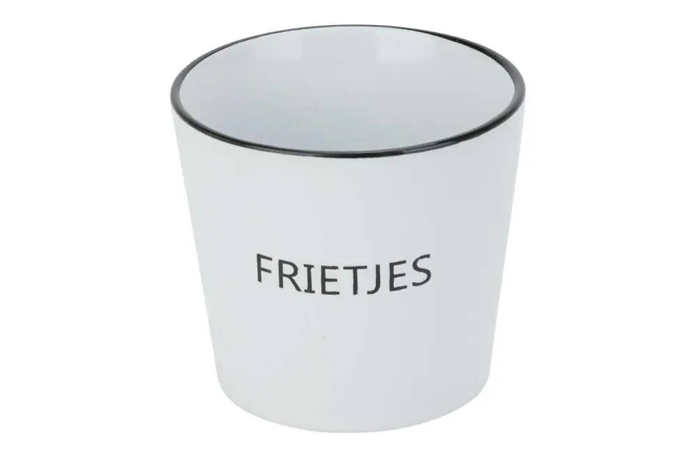HRC potje met tekst "frietjes" D9xH8cm