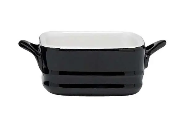 [T0087910B] Black gratinschotel7x7cm, set4