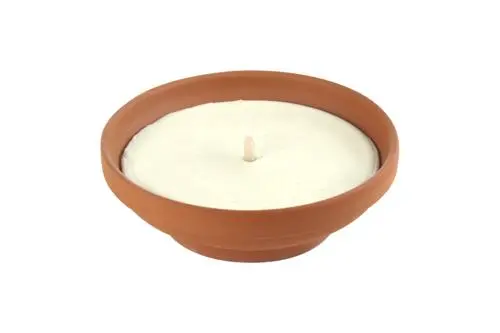 [KP8613864] Terracotta schaal kaars 18u