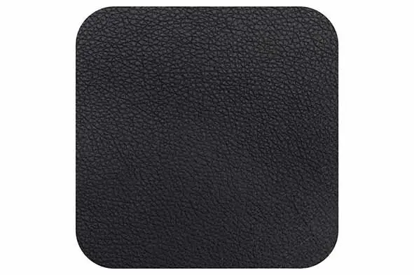 [5599404] Glasonderzetter leather zwart, set 4