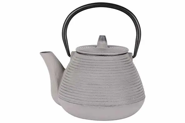 Theepot lichgrijs 1L gietijzer