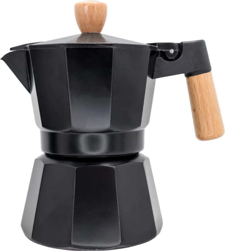 [VBFIH1251] Espressokoker black + wood inductie 3 kops