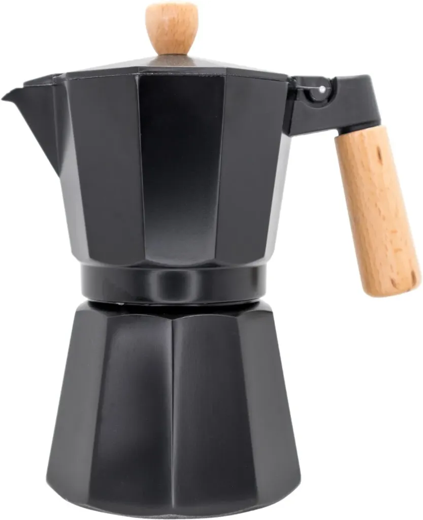 [VBFIH1252] Espressokoker black + wood inductie 6 kopjes