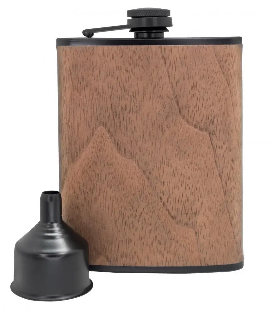 [VBFIA1277] Zakfles met vultrechter black + wood