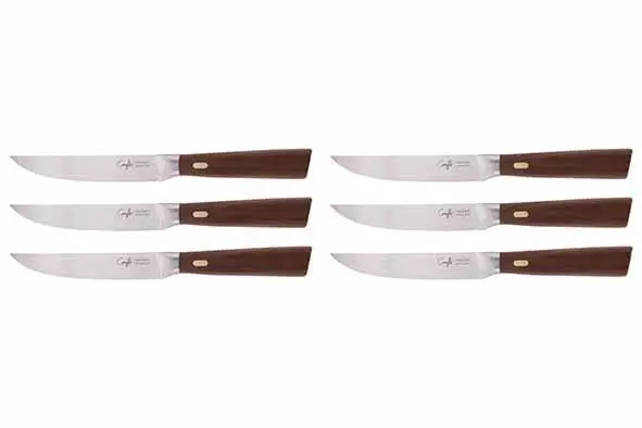 [5820008] Couteaux & Co steakmes walnoten handvat, set 6