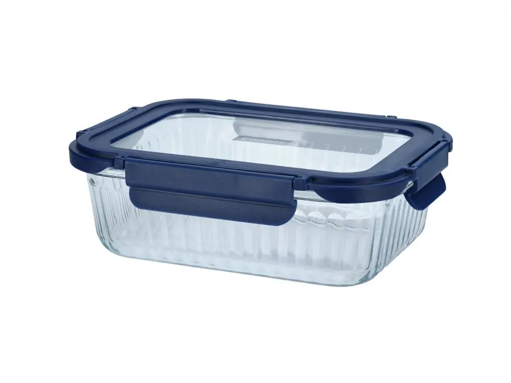 [CK26-15801040BLU] Ovenschaal met glasdeksel blauw 1040ml