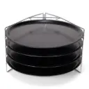 Patisse pizzaplaten met houder, set 4