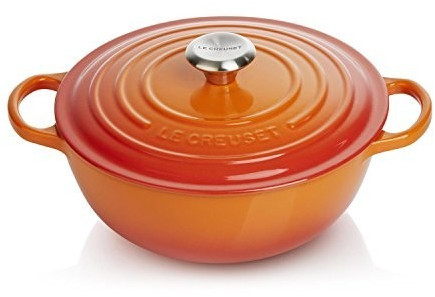 Marmite rond 26cm gietijzer Oranjerood