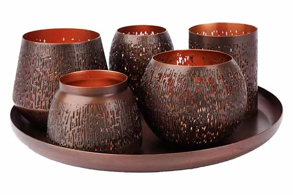[657161] Noya giftset tlightholders koper 6-delig