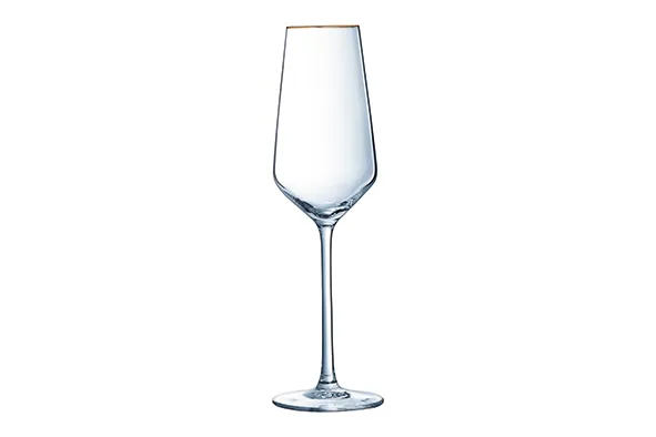 [P7634] Ultime champagneglas gouden boord 21cl, set 4