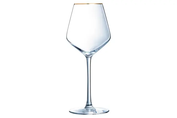 [P7630] Ultime wijnglas gouden boord 38cl, set 4