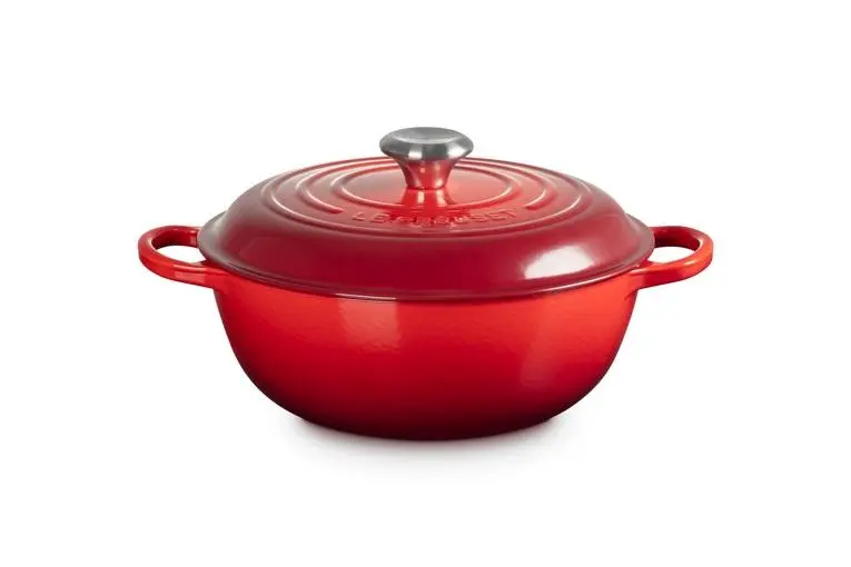 [21309260602430] Marmite Signature met hoog deksel Kersenrood 26cm