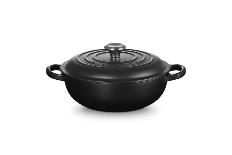 [21309260000430] Marmite Signature met hoog deksel Mat zwart 26cm