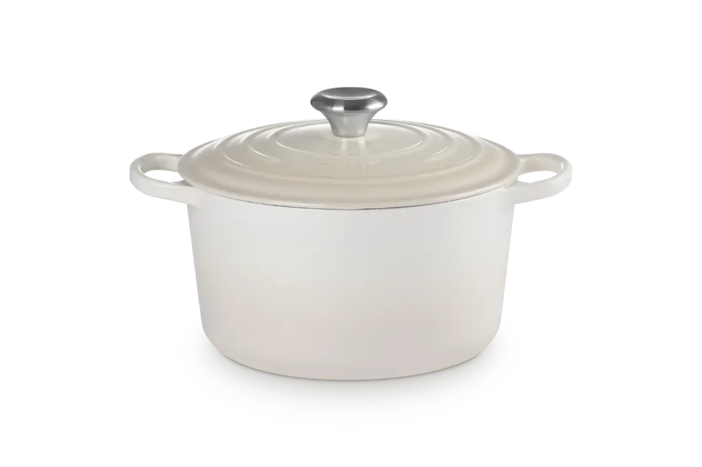 [21195247164430] Le Creuset stoofpan rond hoog 24cm meringue