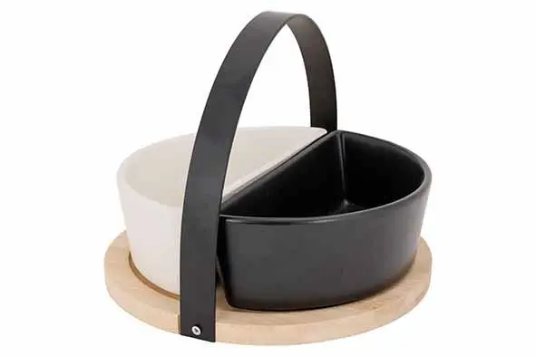 [2920541] Cosy&Trendy Aperoset bamboe serveerplank + 2 schalen