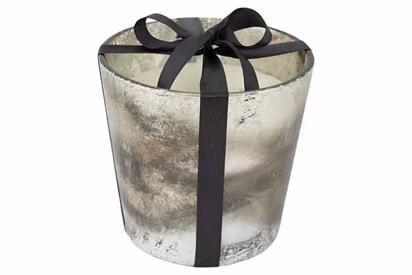 [354814] Geurkaars Luxury brush zilver, 45u