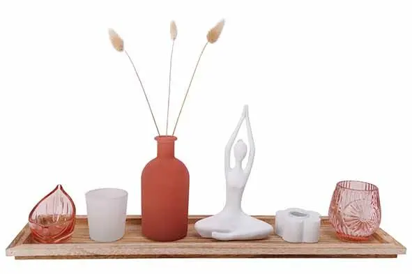 [330616] Cosy@home giftset set 7 on plate roze glas colorbox